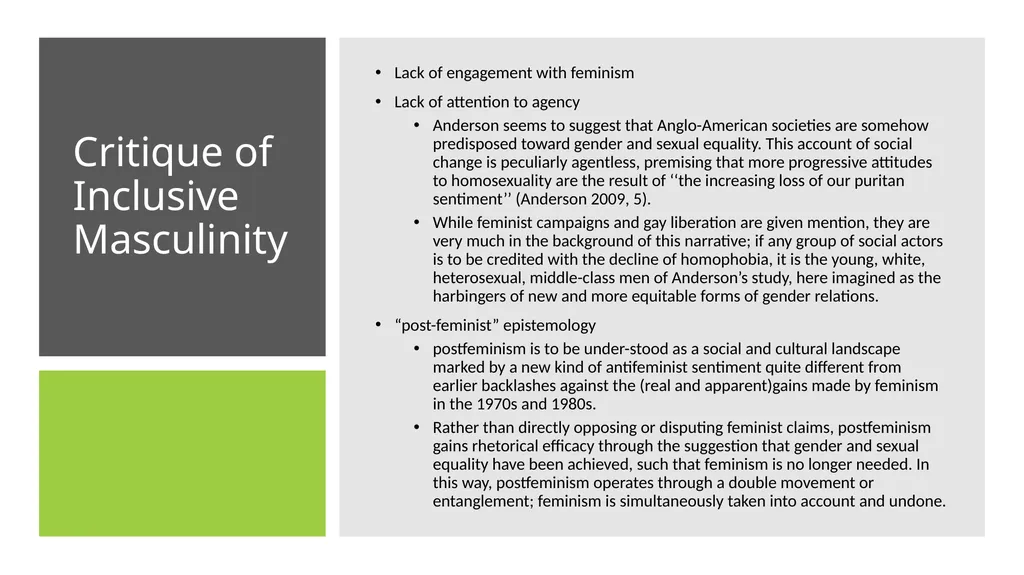 INTRODUCTION TO MASCULINITIES STUDIES Masculinity - slide 28 of 30