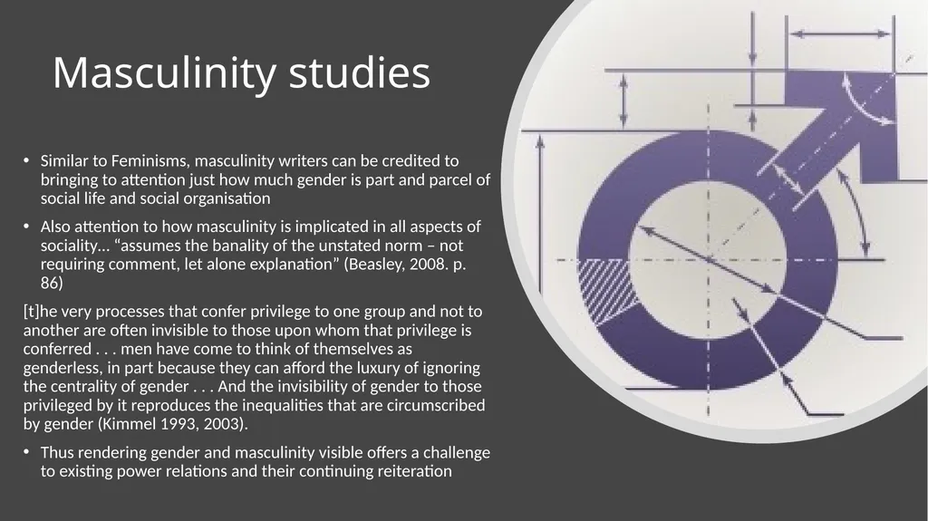 INTRODUCTION TO MASCULINITIES STUDIES Masculinity - slide 20 of 30