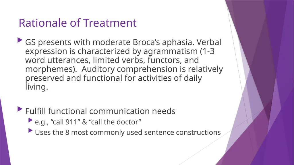 Sentence Production Program for Aphasia (SPPA) - slide 6 of 21