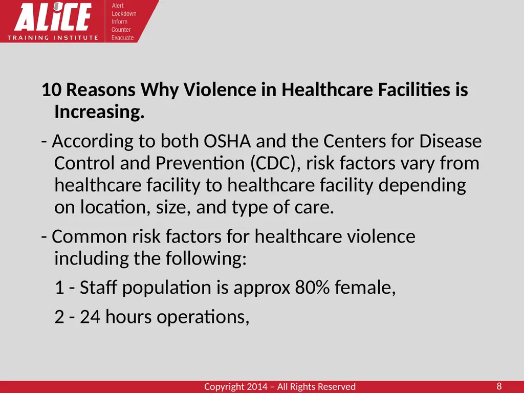 WNY Hospital Security Coordinators Workgroup - slide 8 of 31