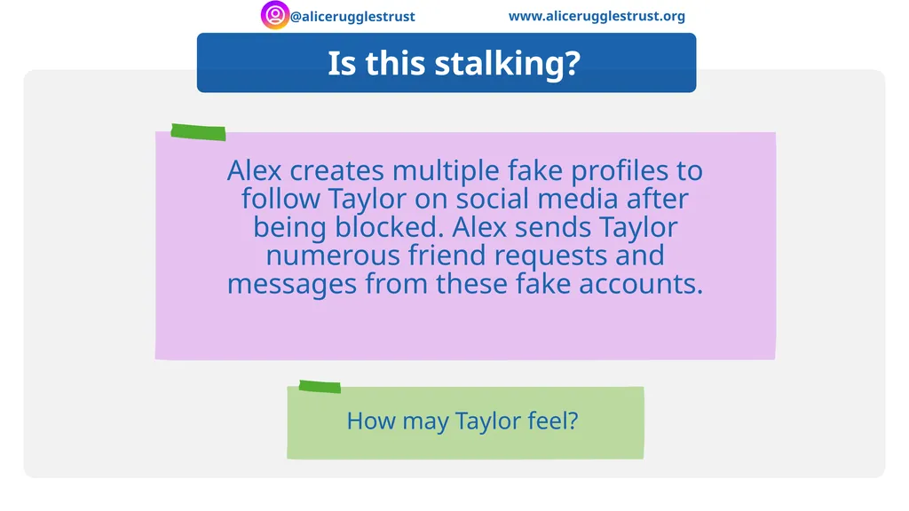 Recognising and Responding to Stalking - slide 8 of 16