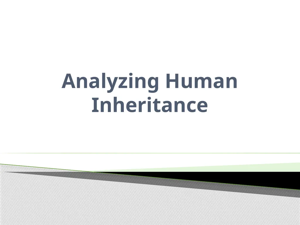 Analyzing Human Inheritance Pedigrees are graphic - slide 1 of 20