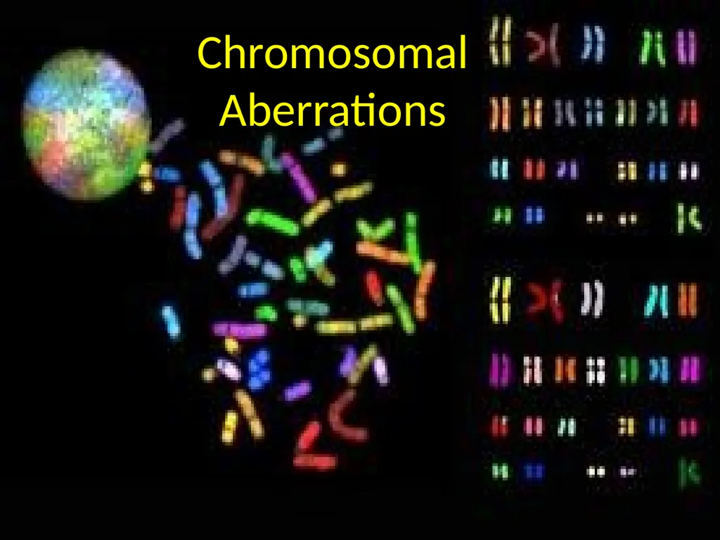 Chromosomal Aberrations Chromosomes contain units - slide 1 of 21
