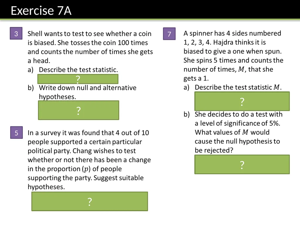 S2 Chapter 7: Hypothesis Testing Dr J Frost - slide 12 of 26