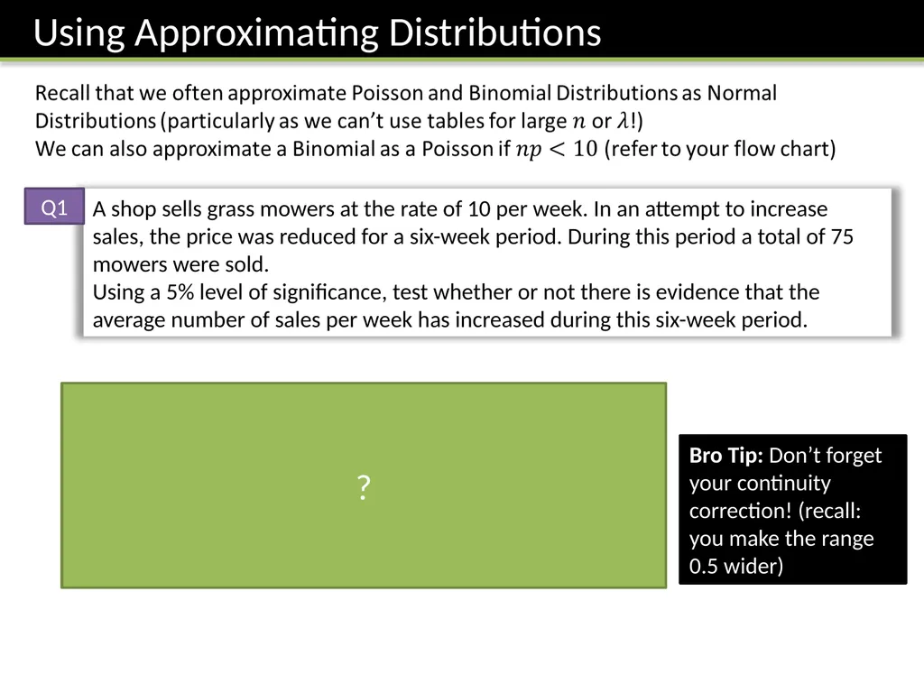 S2 Chapter 7: Hypothesis Testing Dr J Frost - slide 23 of 26