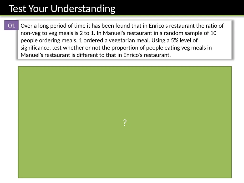S2 Chapter 7: Hypothesis Testing Dr J Frost - slide 14 of 26