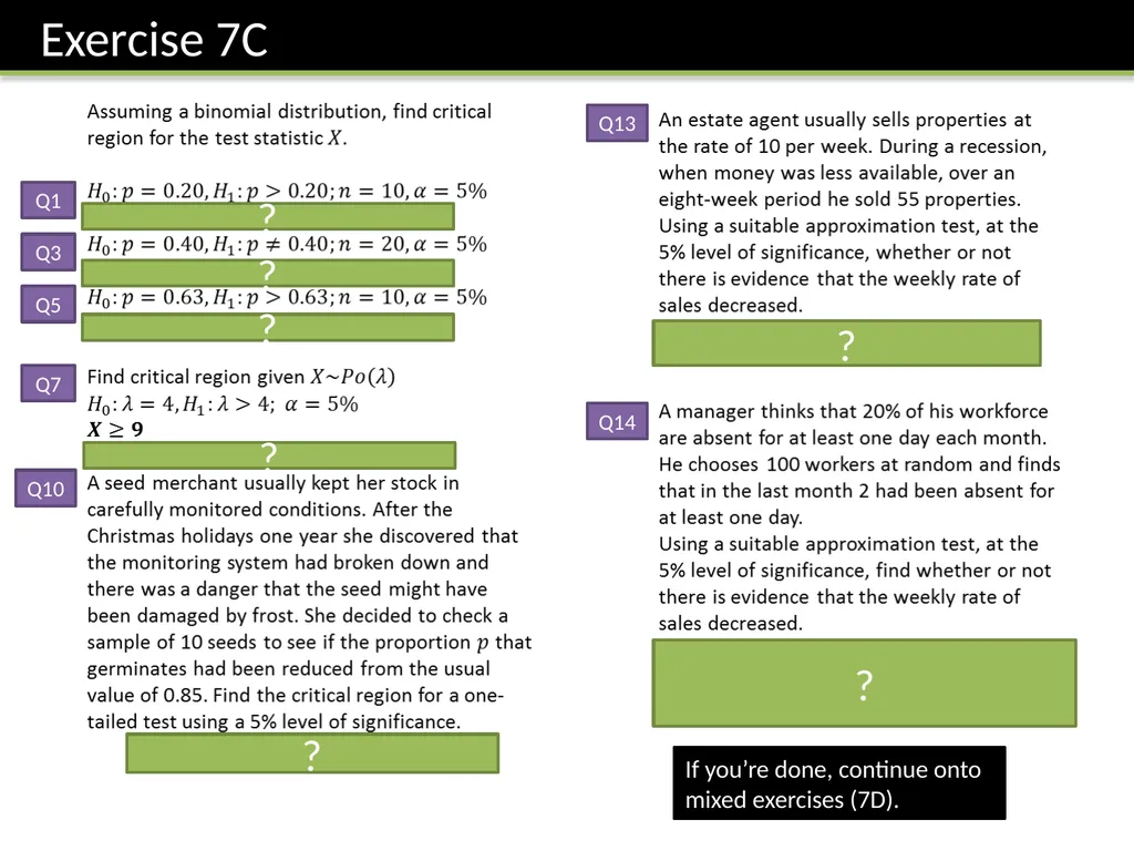 S2 Chapter 7: Hypothesis Testing Dr J Frost - slide 26 of 26
