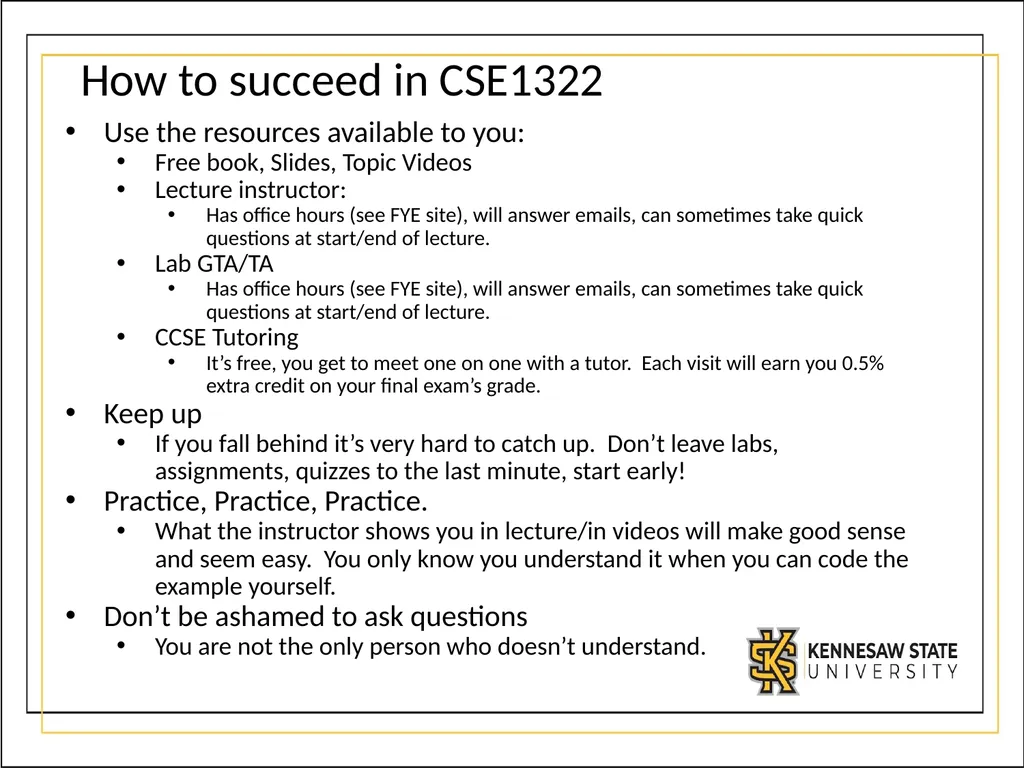 Welcome to the First-Year Experience! This is - slide 5 of 17