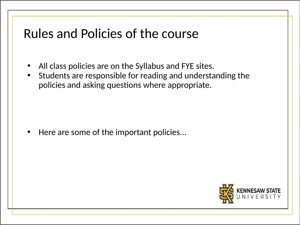 Welcome to the First-Year Experience! This is - slide 9 of 17