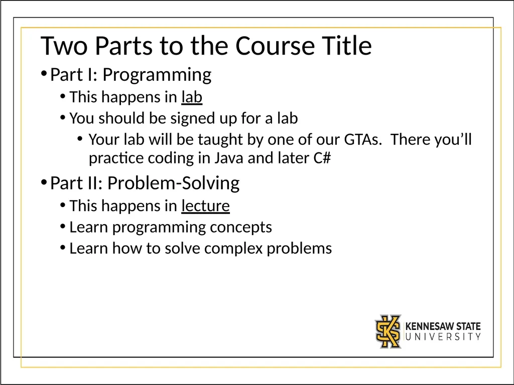 Welcome to the First-Year Experience! This is - slide 4 of 17