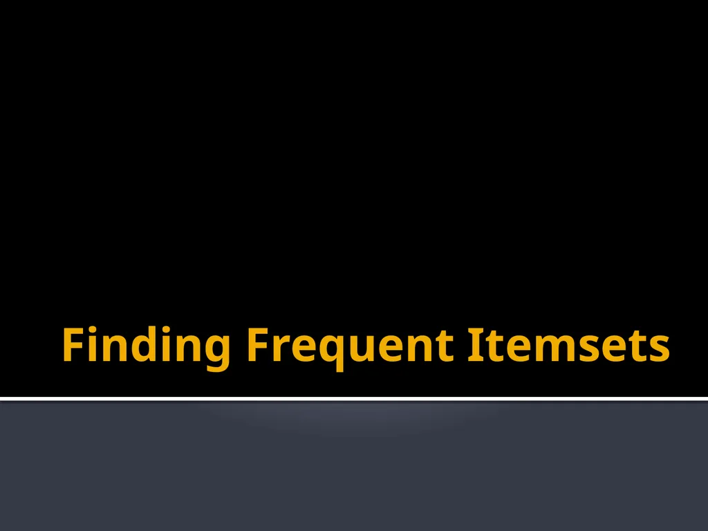 Frequent Itemset Mining & Association Rules Mining - slide 19 of 59