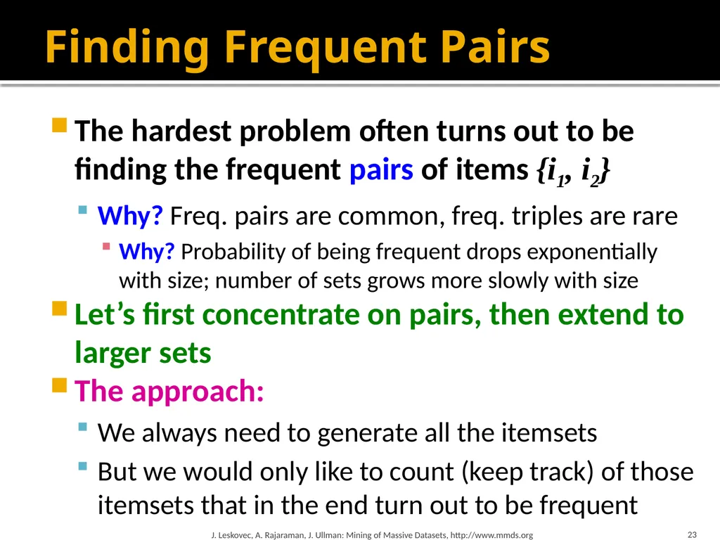 Frequent Itemset Mining & Association Rules Mining - slide 23 of 59
