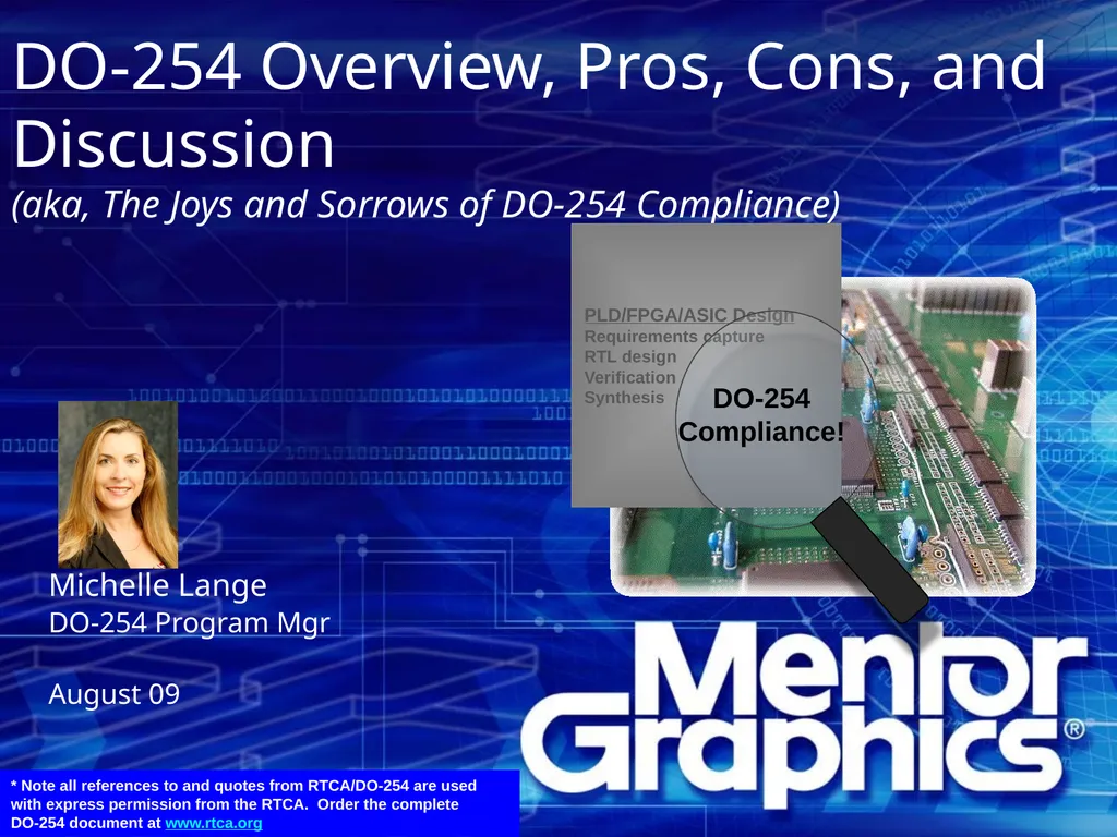 DO-254 Overview, Pros, Cons, and Discussion (aka, - slide 1 of 41