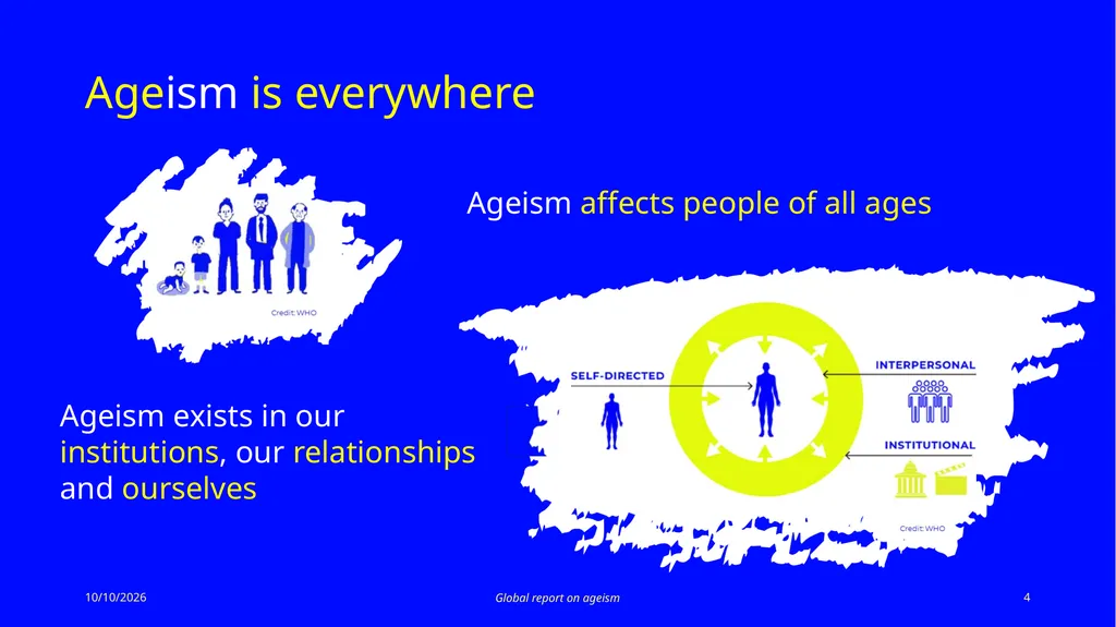 Global report on ageism Summarizes the best - slide 4 of 13