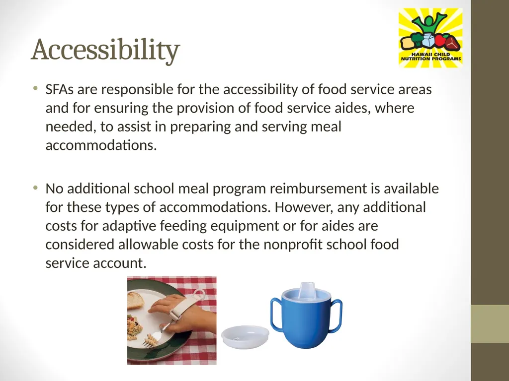 Accommodating Disabilities in the School Meal - slide 13 of 32
