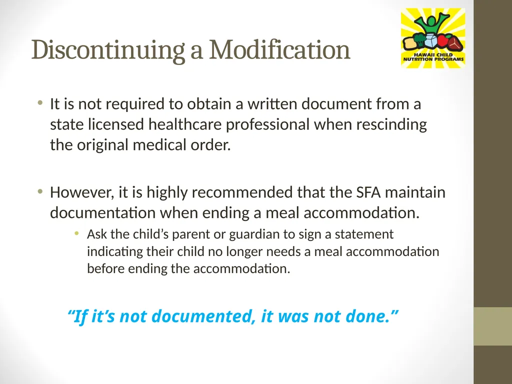 Accommodating Disabilities in the School Meal - slide 22 of 32
