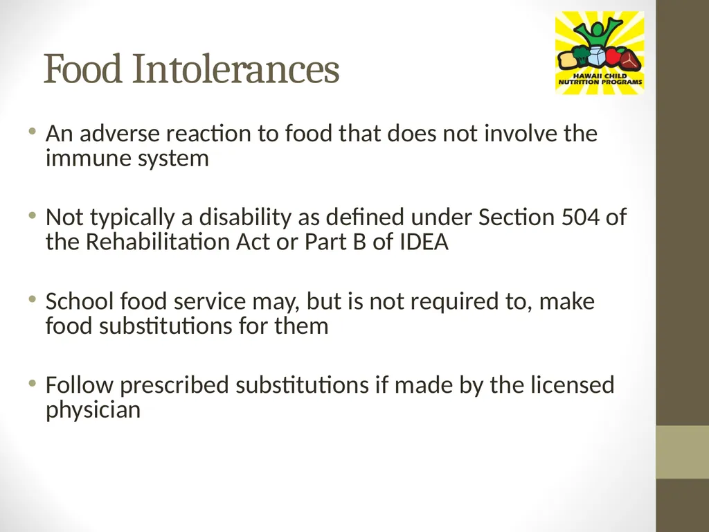 Accommodating Disabilities in the School Meal - slide 24 of 32