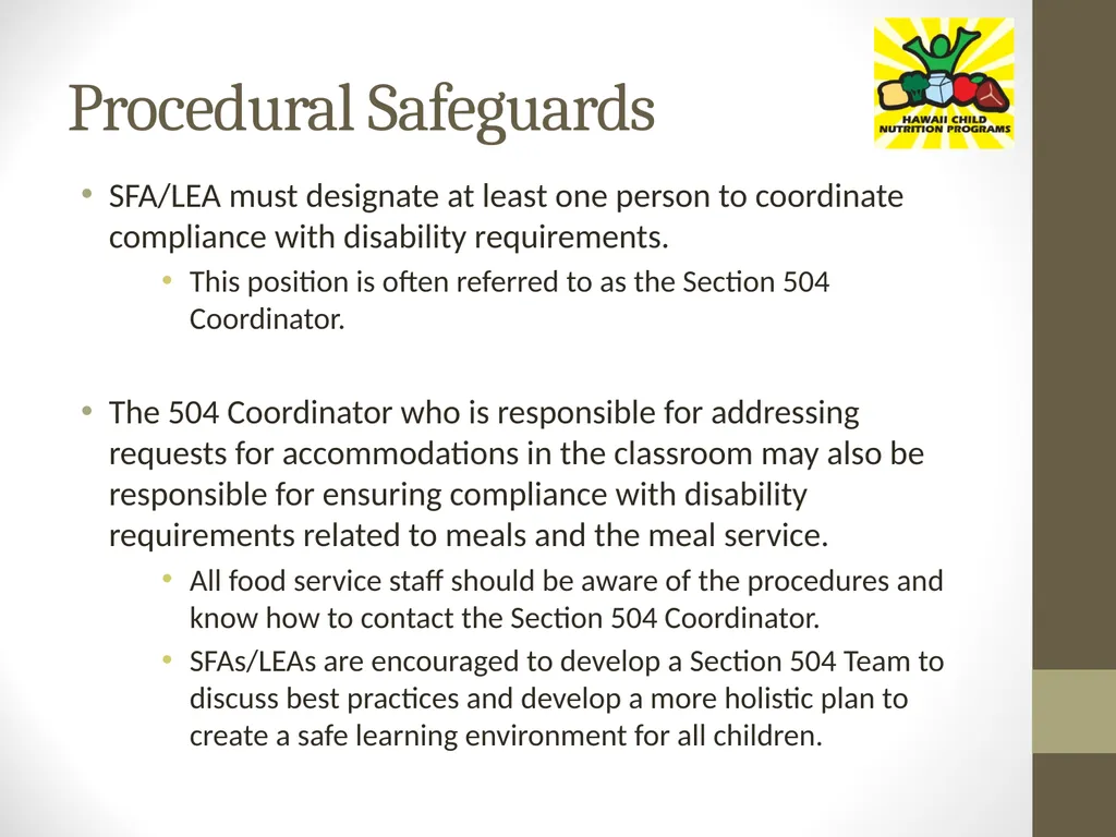Accommodating Disabilities in the School Meal - slide 20 of 32
