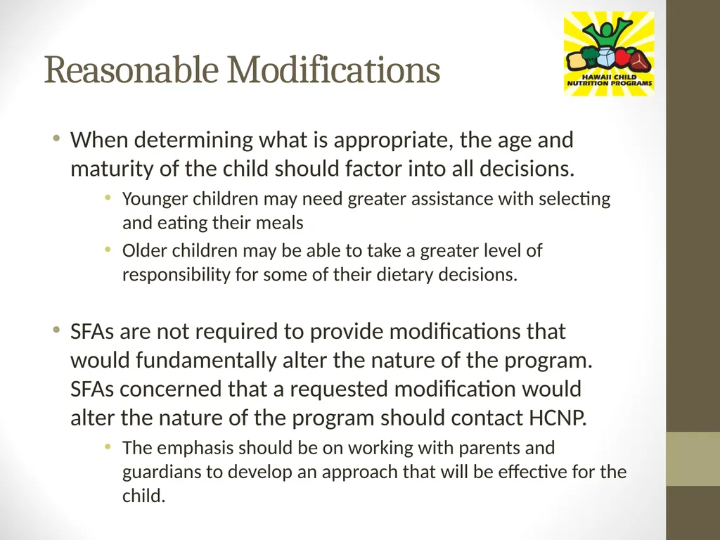 Accommodating Disabilities in the School Meal - slide 11 of 32