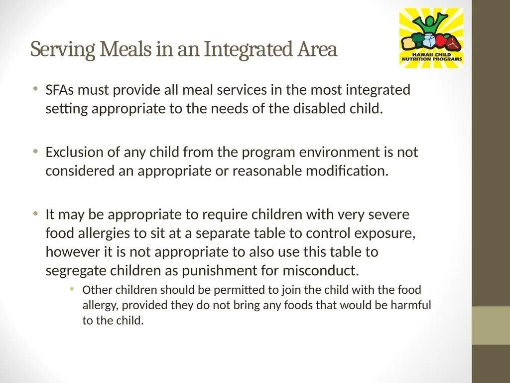 Accommodating Disabilities in the School Meal - slide 18 of 32