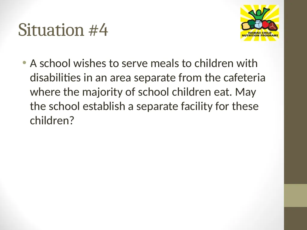Accommodating Disabilities in the School Meal - slide 31 of 32