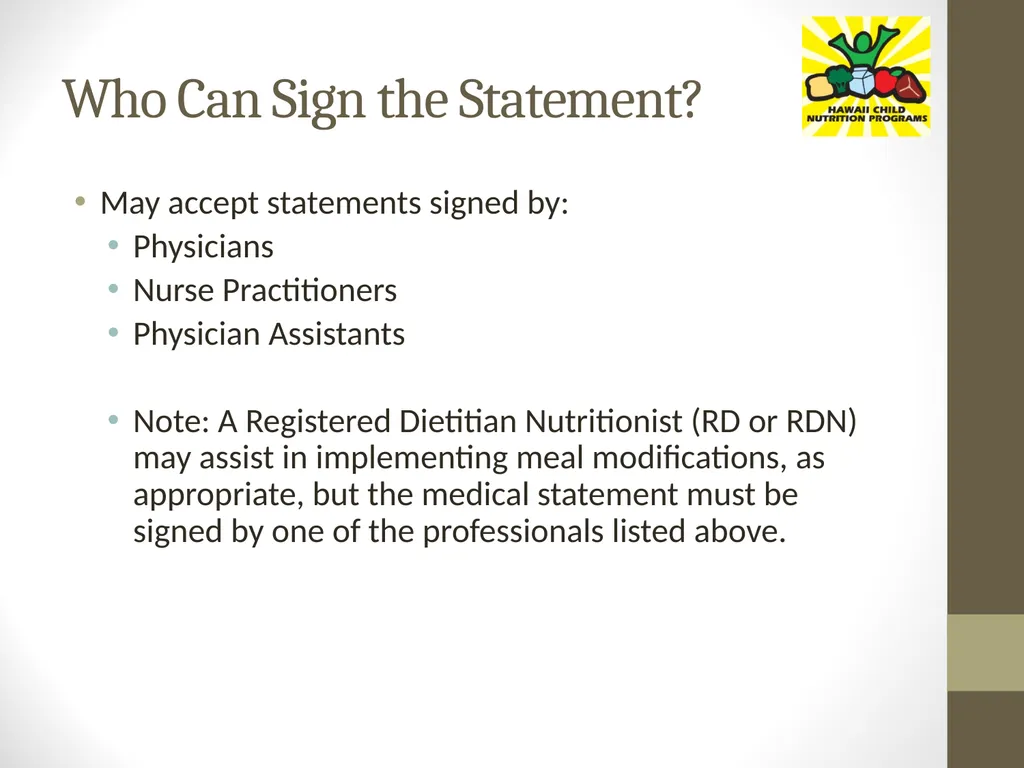 Accommodating Disabilities in the School Meal - slide 7 of 32