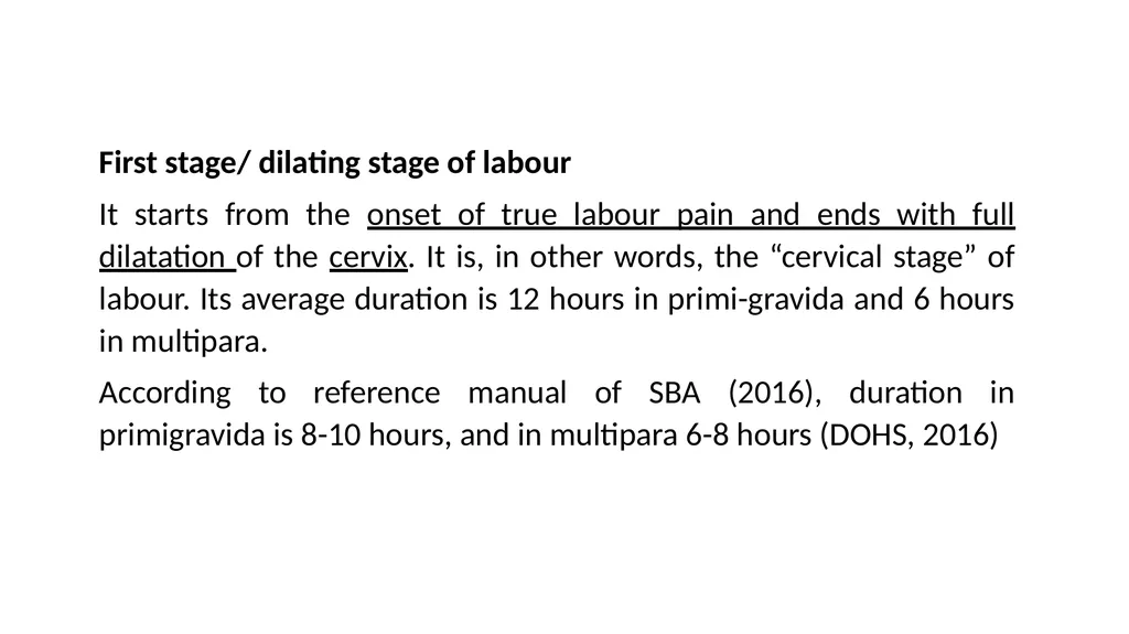 Normal Labour Introduction The usual duration of - slide 27 of 39