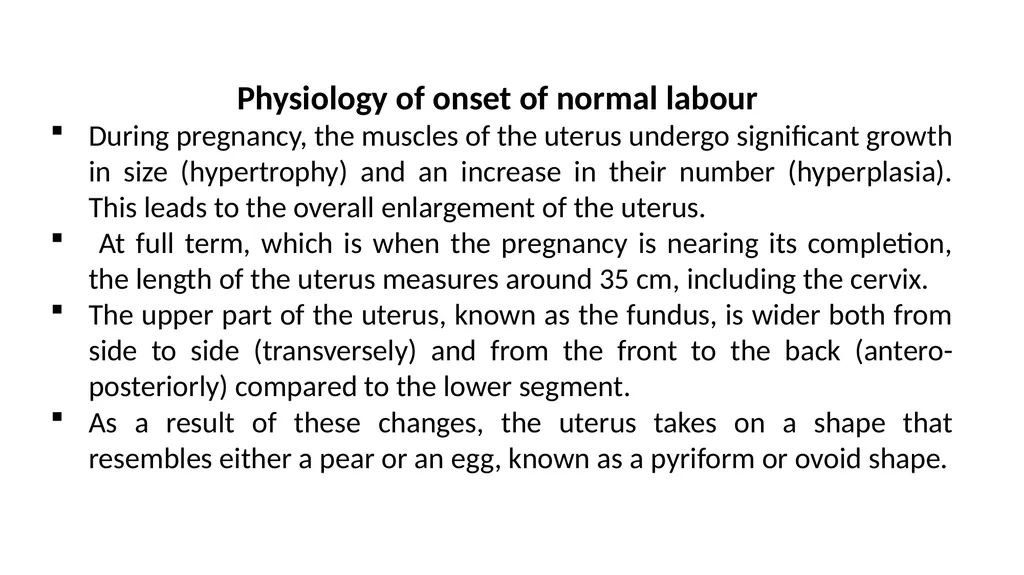 Normal Labour Introduction The usual duration of - slide 15 of 39
