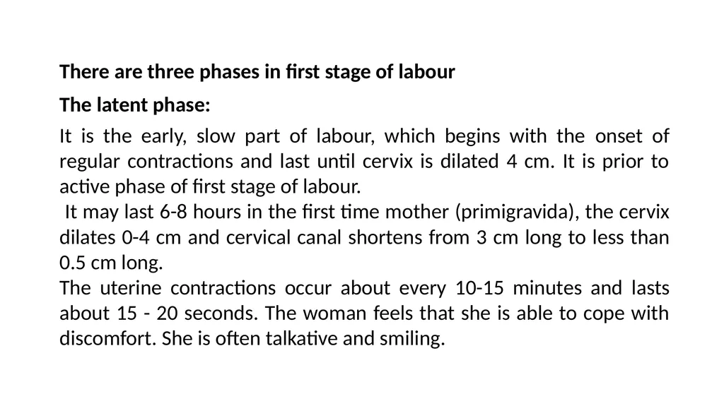 Normal Labour Introduction The usual duration of - slide 30 of 39