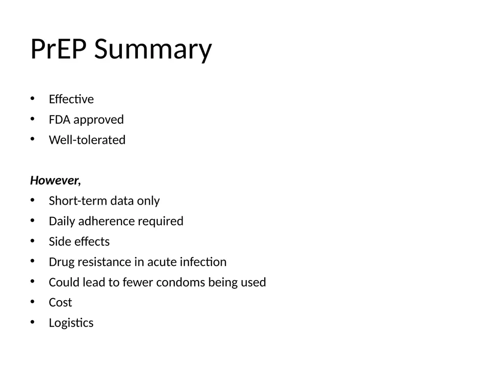 PrEP: HIV Pre-exposure Prophylaxis Katherine Marx, - slide 33 of 36