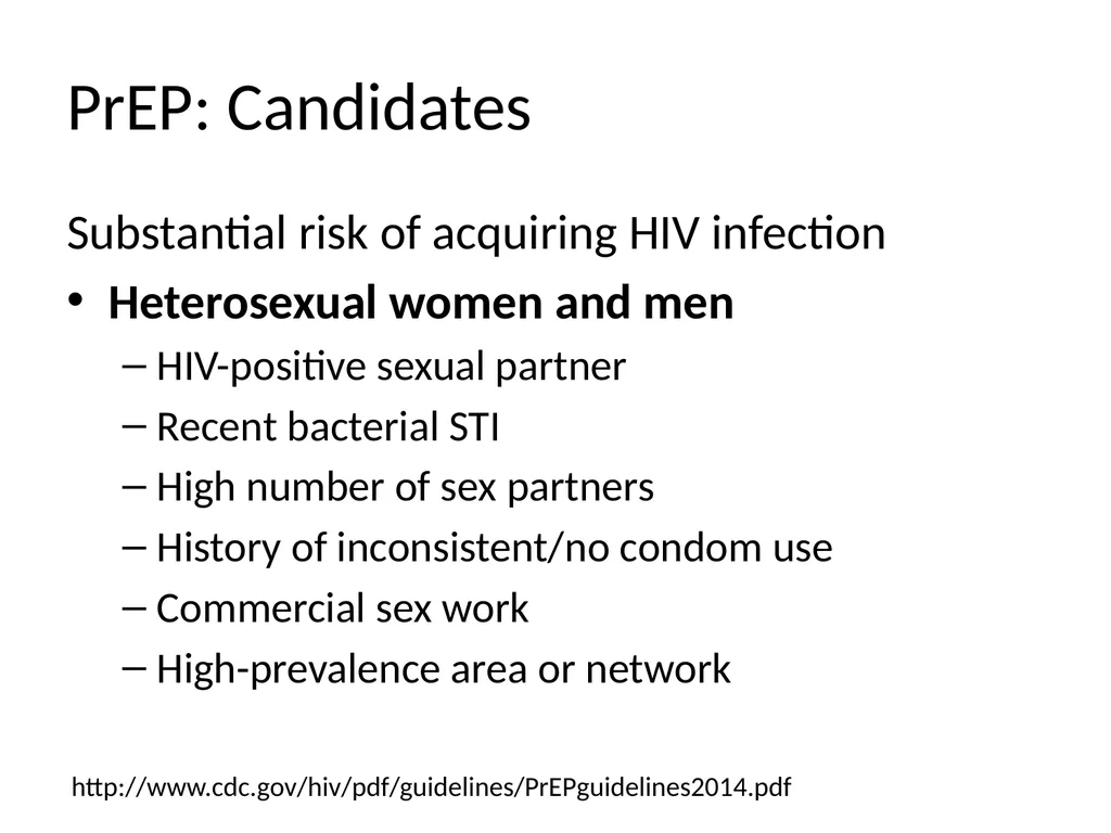 PrEP: HIV Pre-exposure Prophylaxis Katherine Marx, - slide 16 of 36