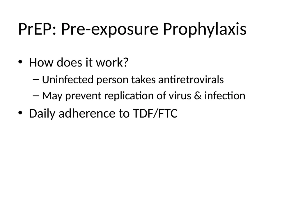PrEP: HIV Pre-exposure Prophylaxis Katherine Marx, - slide 6 of 36