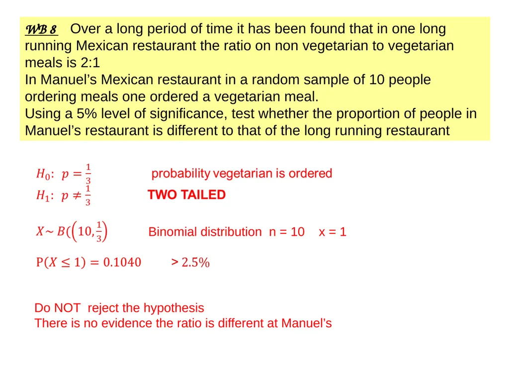 Hypothesis testing Hypothesis tests Hypothesis - slide 7 of 11