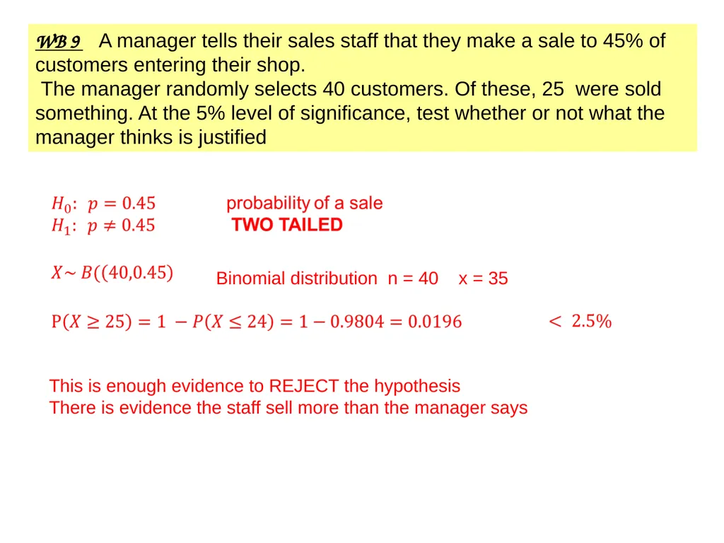 Hypothesis testing Hypothesis tests Hypothesis - slide 8 of 11