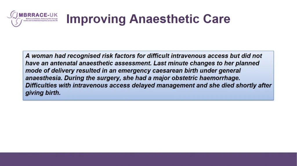 Improving Anaesthetic Care Table 7.1: Causes of - slide 3 of 17