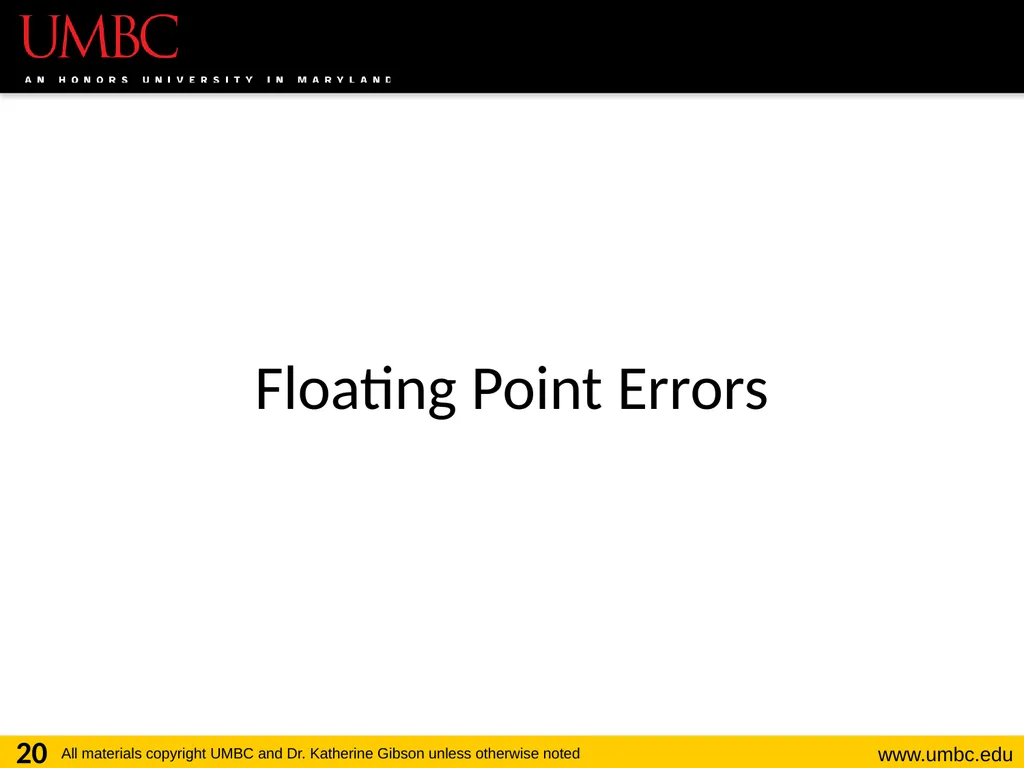 CMSC201 Computer Science I for Majors Lecture 03 – - slide 20 of 56