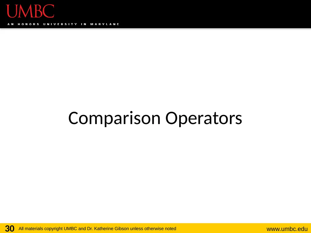 CMSC201 Computer Science I for Majors Lecture 03 – - slide 30 of 56