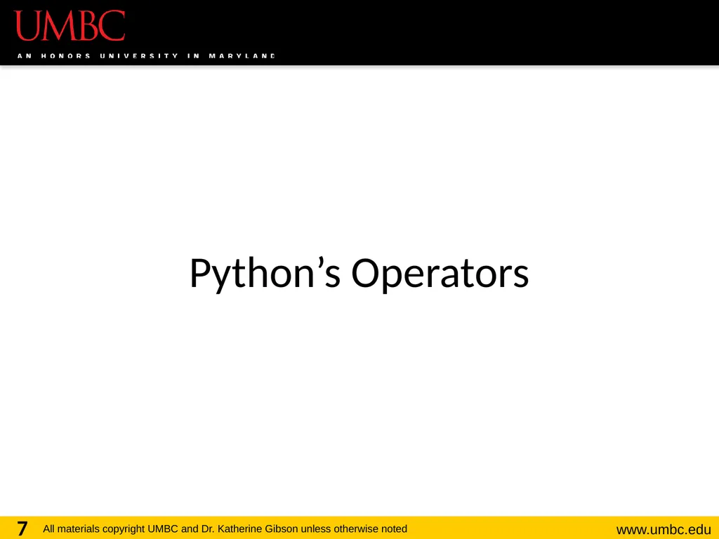 CMSC201 Computer Science I for Majors Lecture 03 – - slide 7 of 56