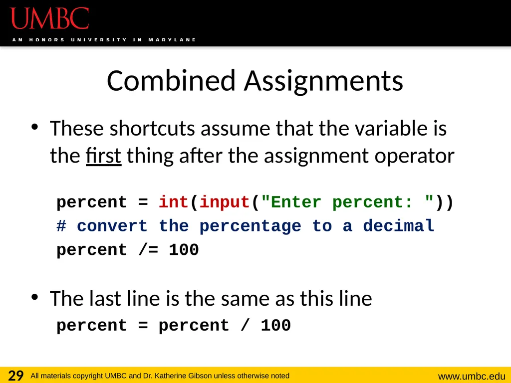 CMSC201 Computer Science I for Majors Lecture 03 – - slide 29 of 56