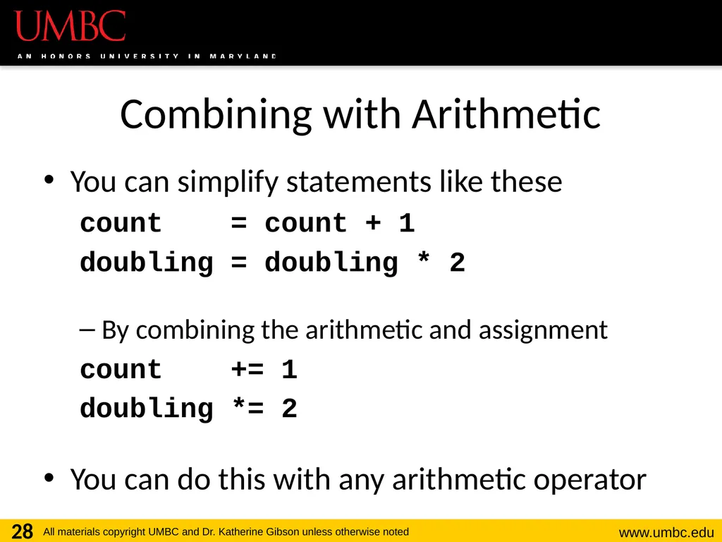 CMSC201 Computer Science I for Majors Lecture 03 – - slide 28 of 56
