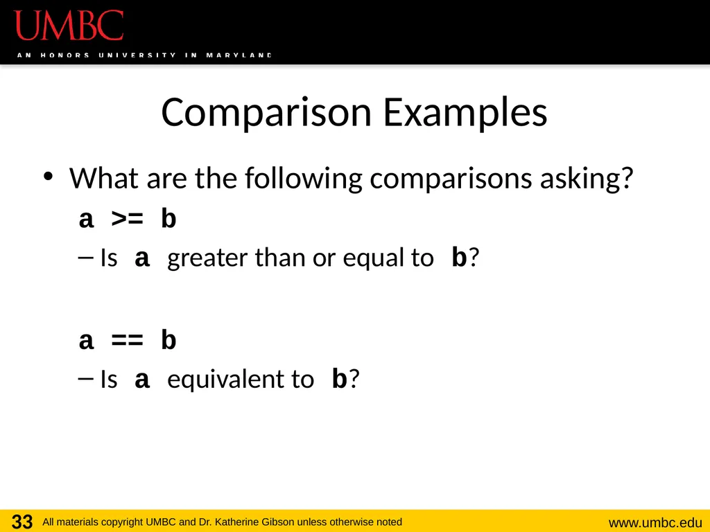 CMSC201 Computer Science I for Majors Lecture 03 – - slide 33 of 56