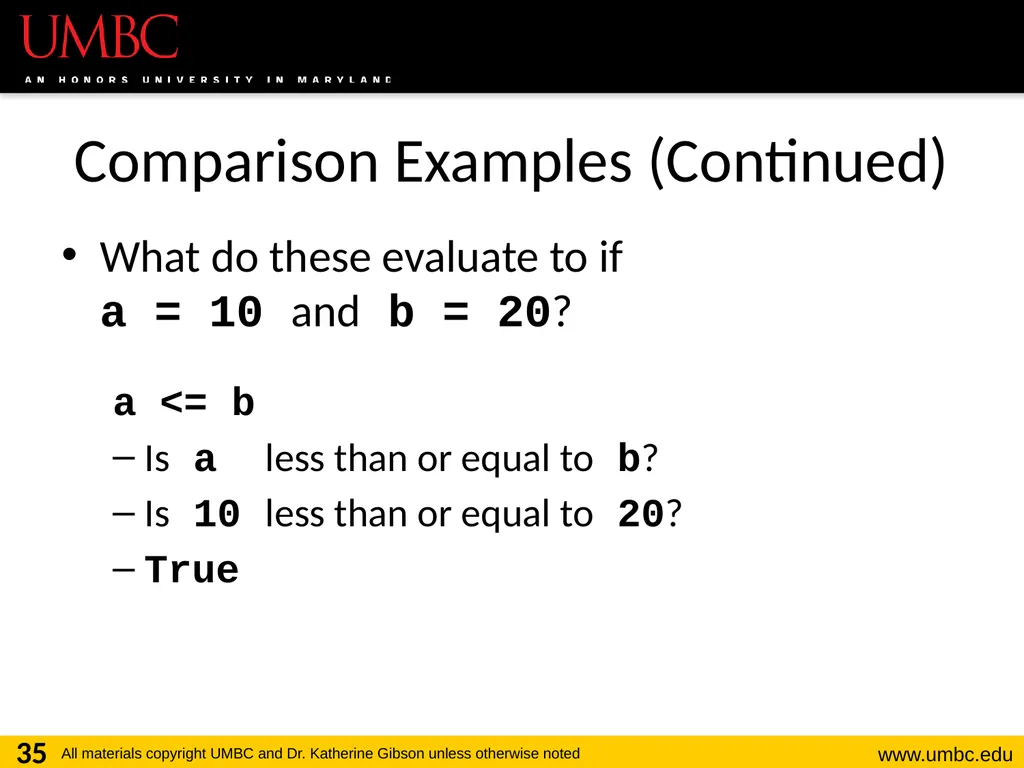 CMSC201 Computer Science I for Majors Lecture 03 – - slide 35 of 56