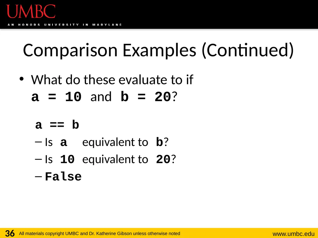 CMSC201 Computer Science I for Majors Lecture 03 – - slide 36 of 56