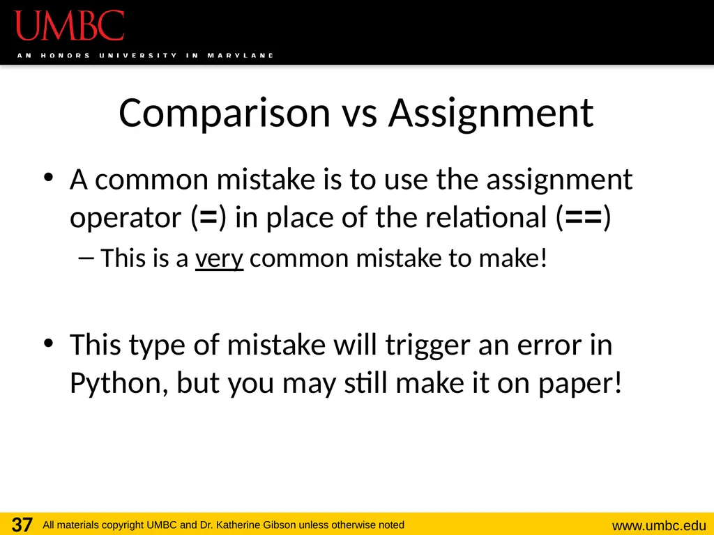 CMSC201 Computer Science I for Majors Lecture 03 – - slide 37 of 56