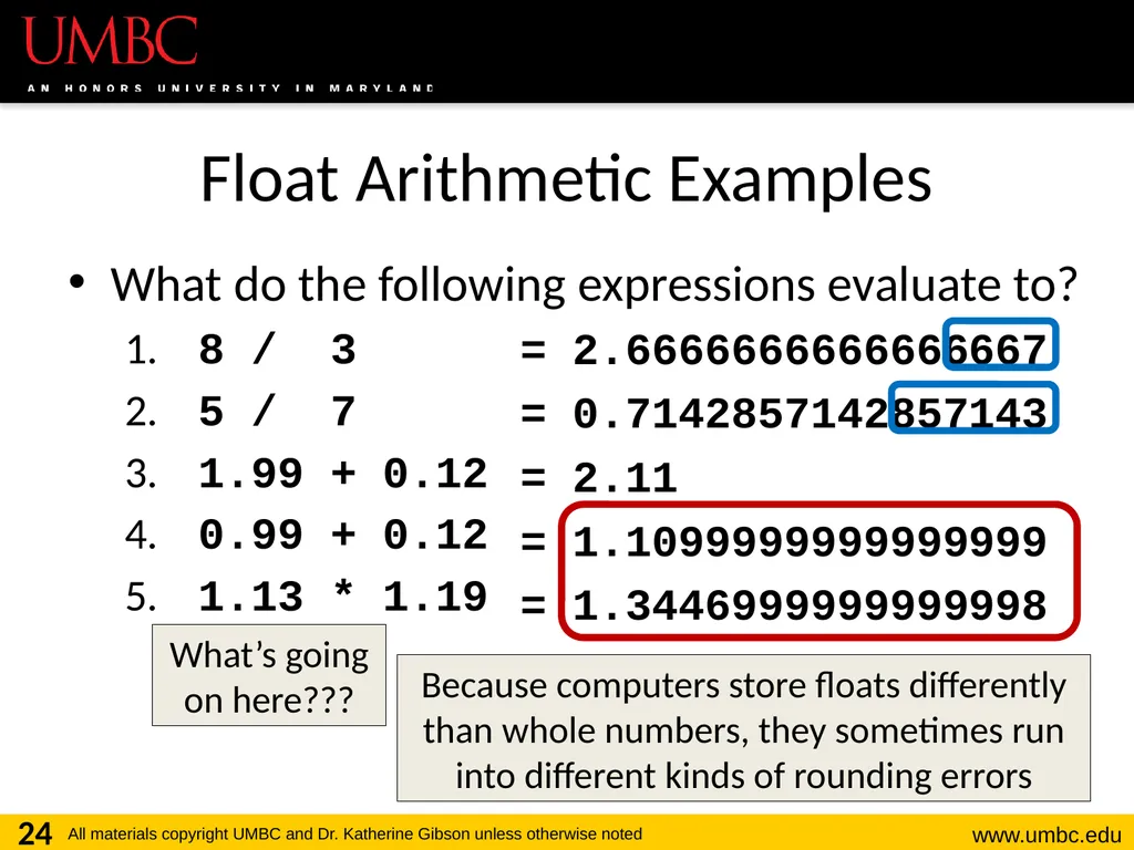 CMSC201 Computer Science I for Majors Lecture 03 – - slide 24 of 56