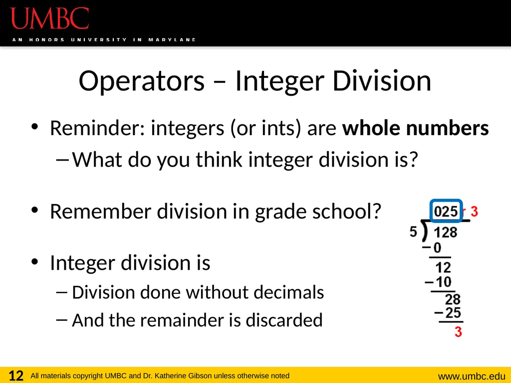 CMSC201 Computer Science I for Majors Lecture 03 – - slide 12 of 56