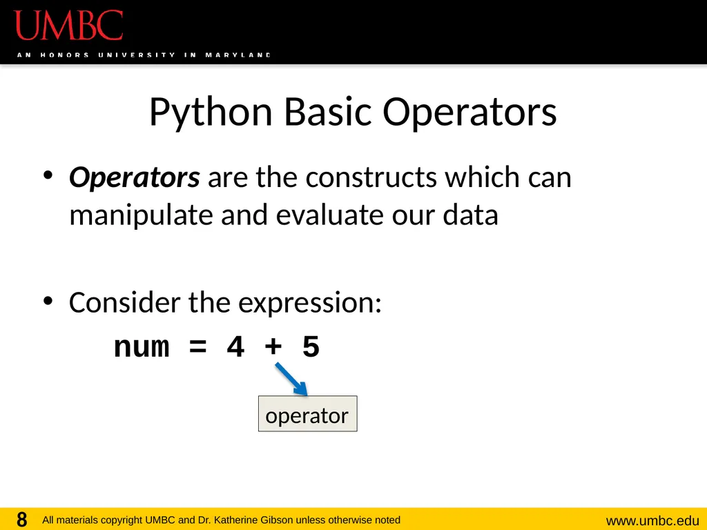 CMSC201 Computer Science I for Majors Lecture 03 – - slide 8 of 56