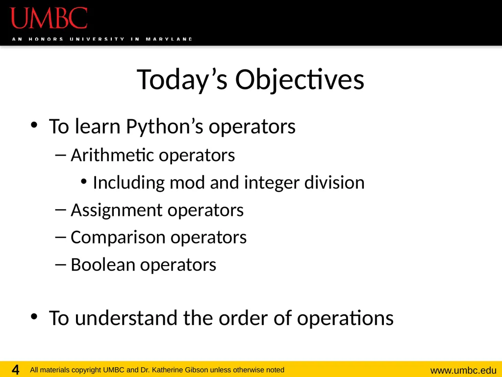 CMSC201 Computer Science I for Majors Lecture 03 – - slide 4 of 56