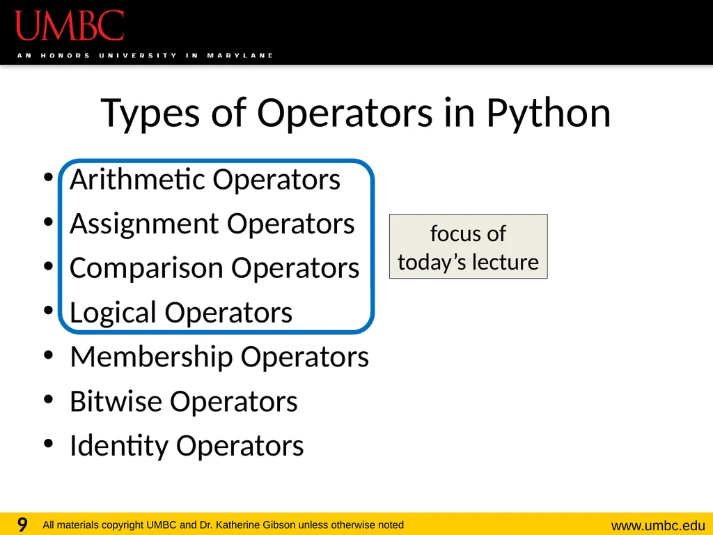 CMSC201 Computer Science I for Majors Lecture 03 – - slide 9 of 56