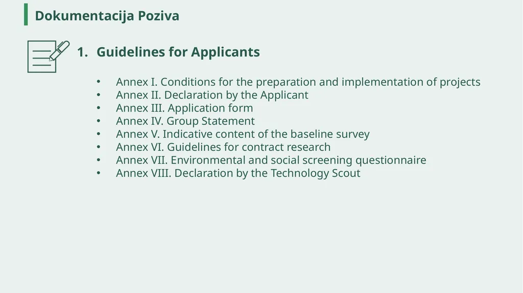 Radionica: Calls for proposals under the - slide 8 of 40
